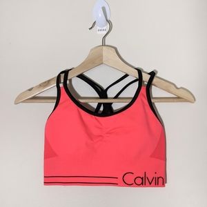 Calvin Klein Neon Y2K Strappy Sports Bra Small
